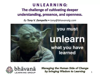 By Tony V. Zampella  tony@bhavanalg.com  1  1  O V E R V I E W  1.  META Learning =