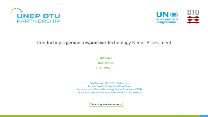 conducting a gender responsive technology needs assessment