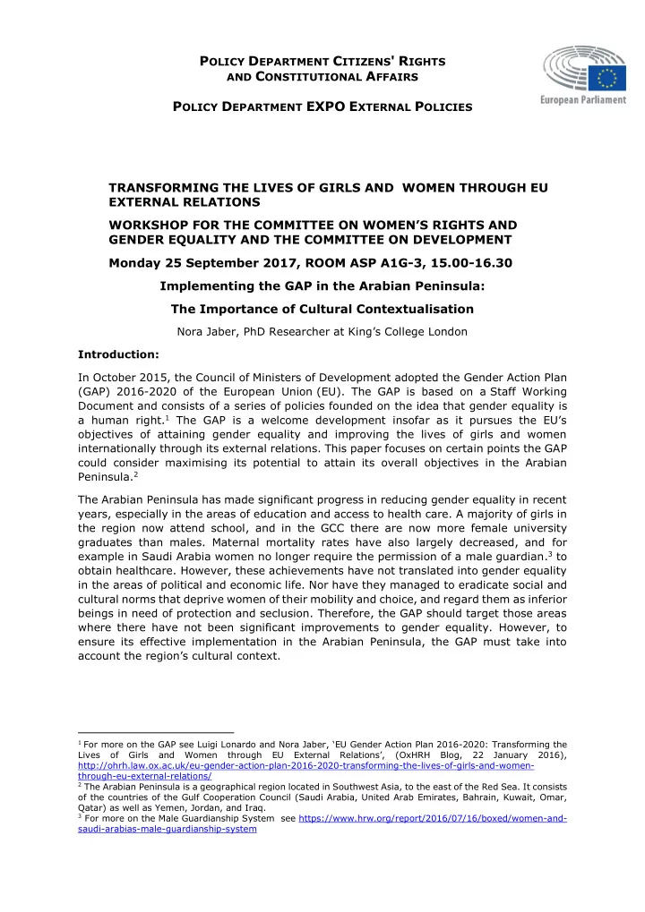 transforming the lives of girls and women through eu