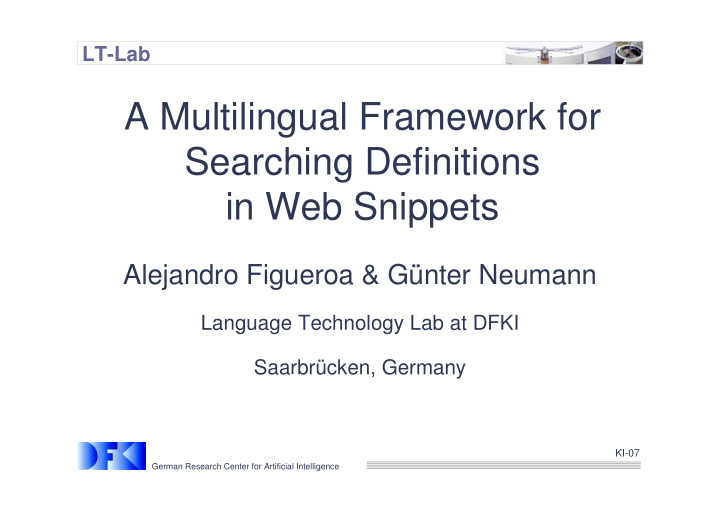 a multilingual framework for searching definitions in web
