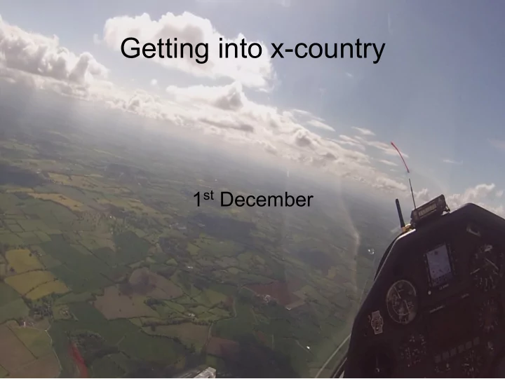 getting into x country