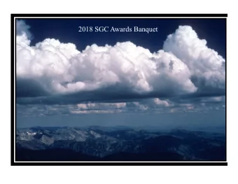 2018 SGC Awards Banquet  The Seattle Glider Council, local soaring clubs, pilots and soaring