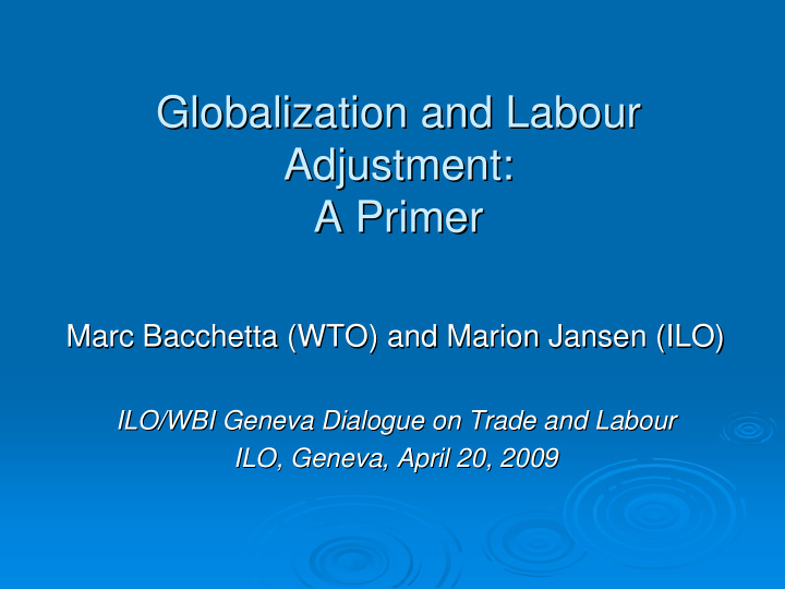 globalization and labour labour globalization and