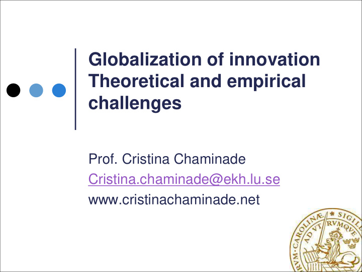 globalization of innovation theoretical and empirical