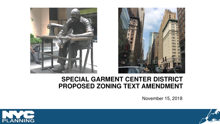 special garment center district proposed zoning text