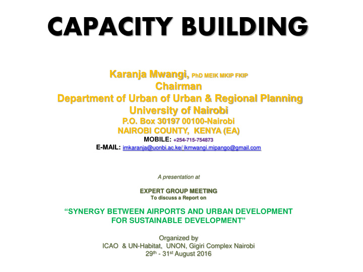 capacity building