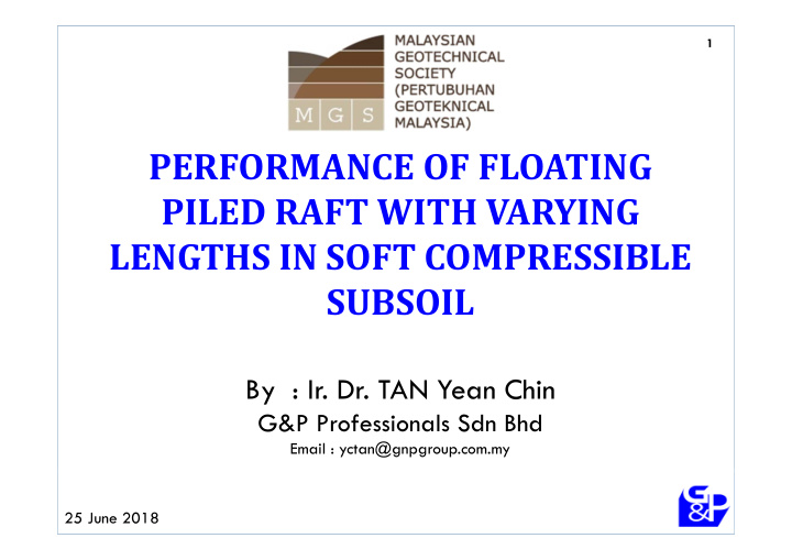 performance of floating piled raft with varying lengths