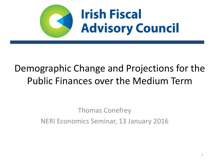 demographic change and projections for the public