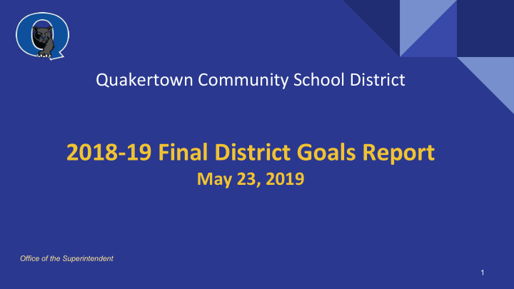 2018 19 final district goals report