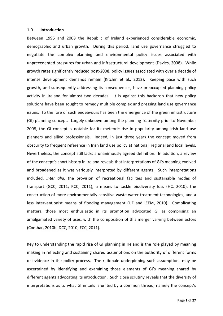 1 0 introduction between 1995 and 2008 the republic of