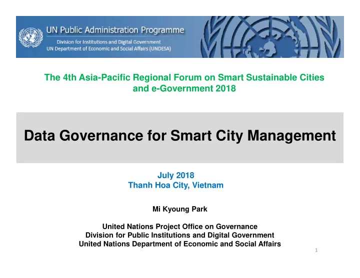 data governance for smart city management