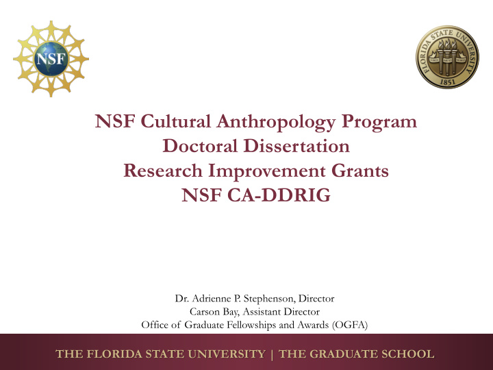 nsf cultural anthropology program doctoral dissertation