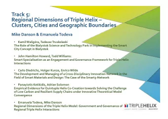 Track  5:      Regional  Dimensions  of  Triple  Helix
