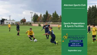 Sports Preparations  &amp; Sports Facilities ..  LTD