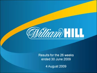 1  Welcome to William Hill  2  Todays running order    Highlights and year-to-date overview