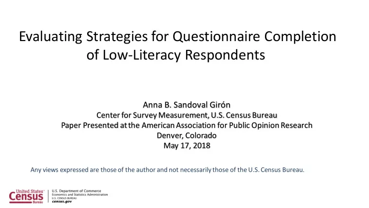 evaluating strategies for questionnaire completion of low