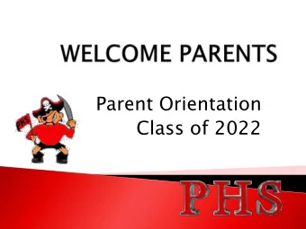 Palatine High School  Parent Orientation  Class of 2022  4 UNITS  ENGLISH  (9,10,11,12)  3 UNITS