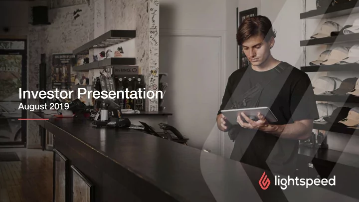 investor presentation