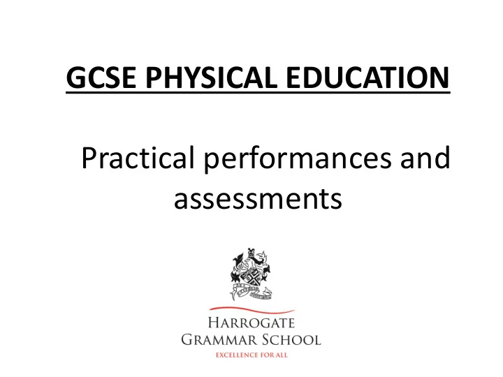 practical performances and