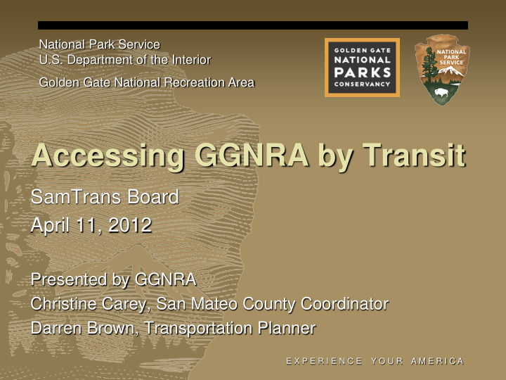 accessing ggnra by transit