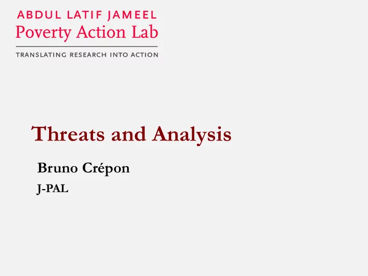 threats and analysis