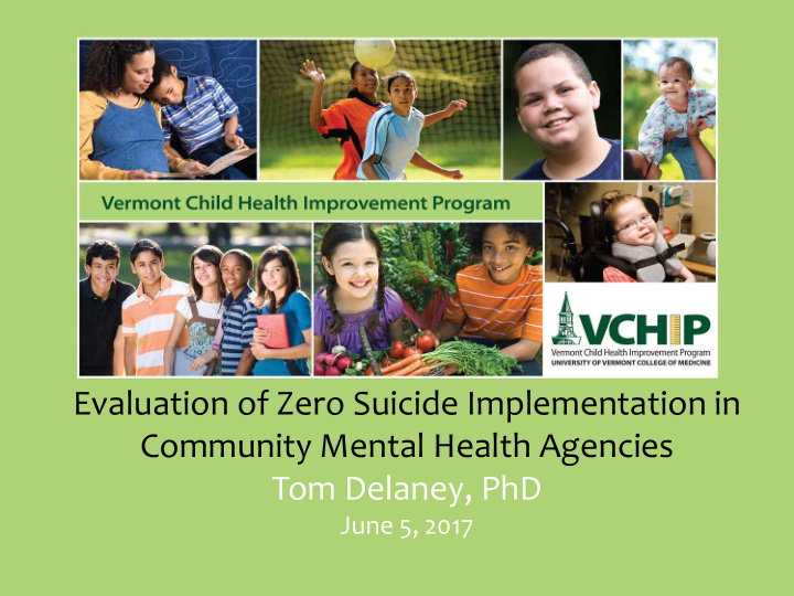 evaluation of zero suicide implementation in community