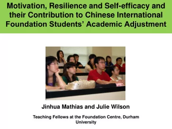 Jinhua Mathias and Julie Wilson  Teaching Fellows at the Foundation Centre, Durham  University