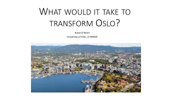 A CO2 problem?  Or a relationship problem?  TECHNICAL AND  BEHAVIORAL CHANGES  SYSTEMS AND