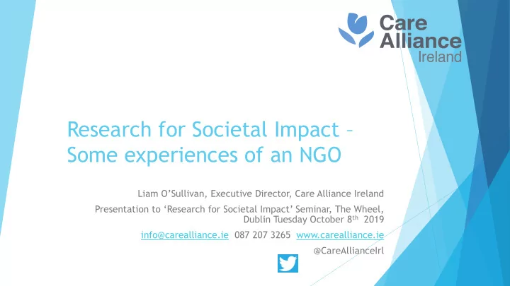 research for societal impact