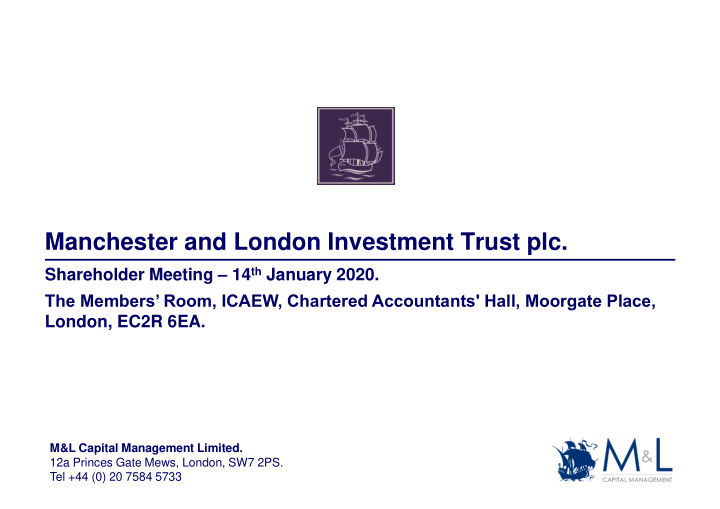 manchester and london investment trust plc