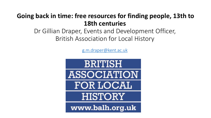 going back in time free resources for finding people 13th
