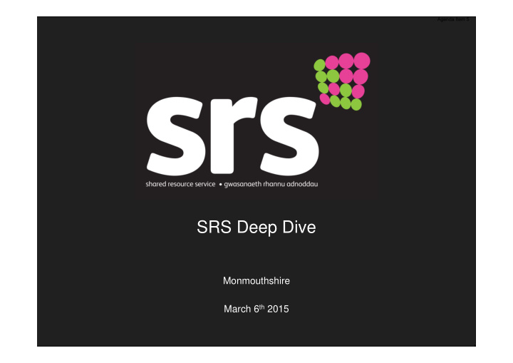 srs deep dive