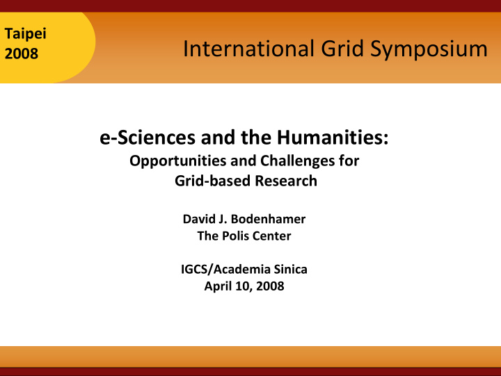international grid symposium