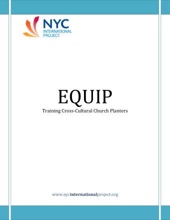 Table of Contents  Introduction to EQUIP