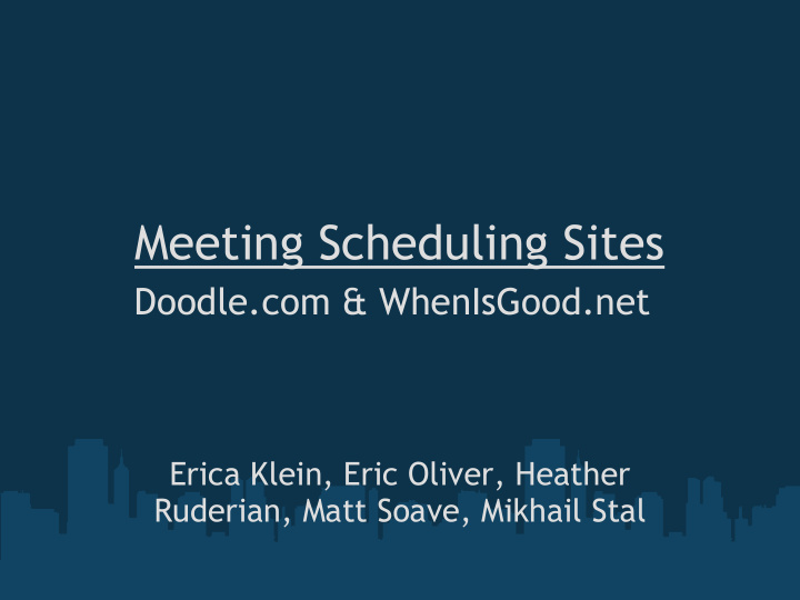 meeting scheduling sites