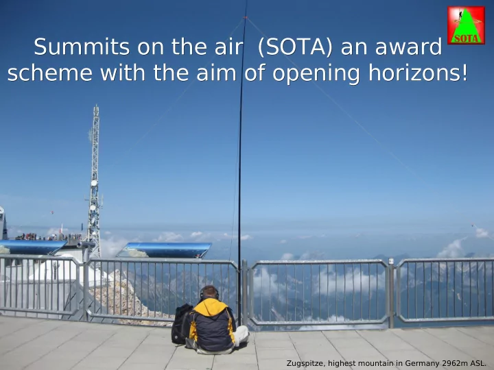 summits on the air sota an award summits on the air sota