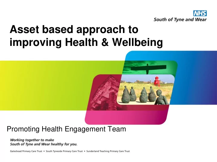 asset based approach to improving health wellbeing