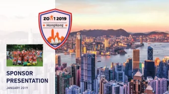 SPONSOR  PRESENTATION  JANUARY 2019  WHAT IS ZOAT?  Long tradition  ZOAT is an Established  ZOAT