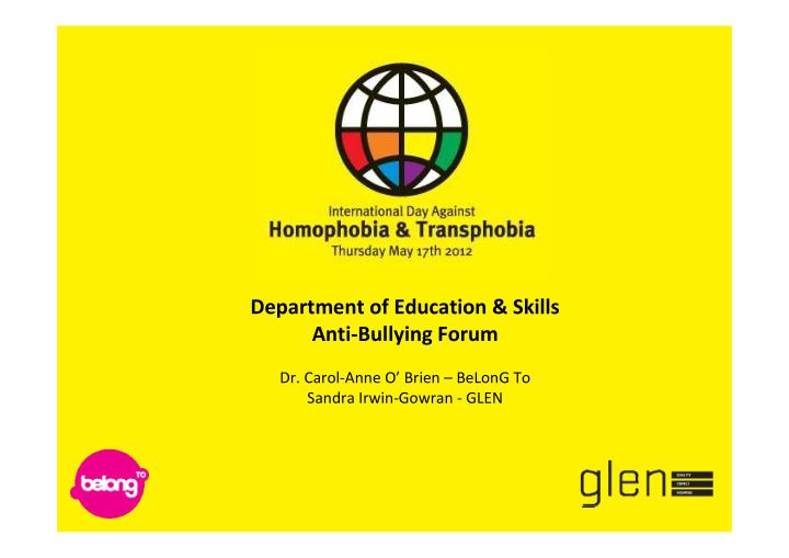 department of education skills anti bullying forum
