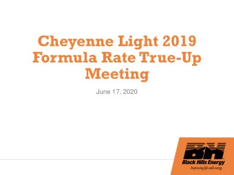 Formula Rate True-Up  Meeting  June 17, 2020  Agenda    Introductions    CLFP Transmission