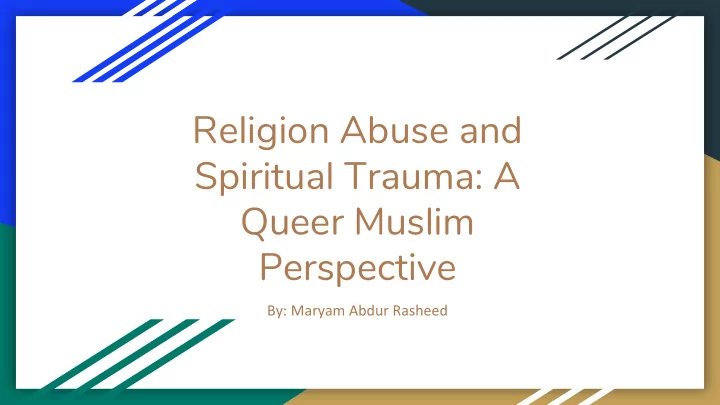 spiritual trauma a