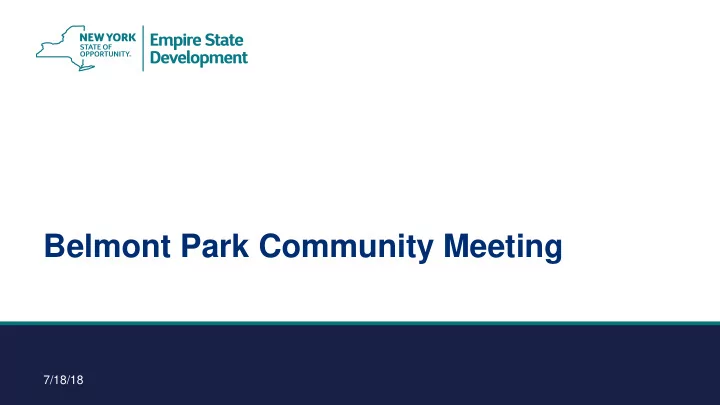 belmont park community meeting