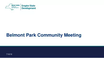 Belmont Park Community Meeting  7/18/18    18,000-seat Arena for NHL hockey  (up to 19,000 seats