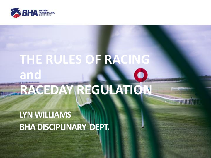 the rules of racing