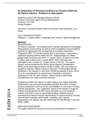 EASM 2014  clothing and equipment for both horse and rider is an ever-growing  market, and there is