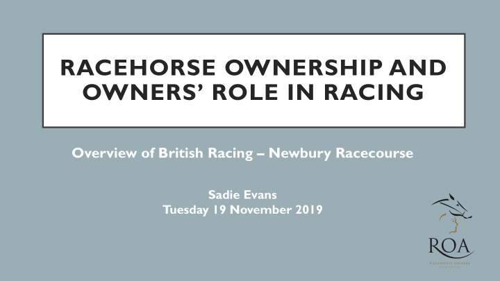 owners role in racing