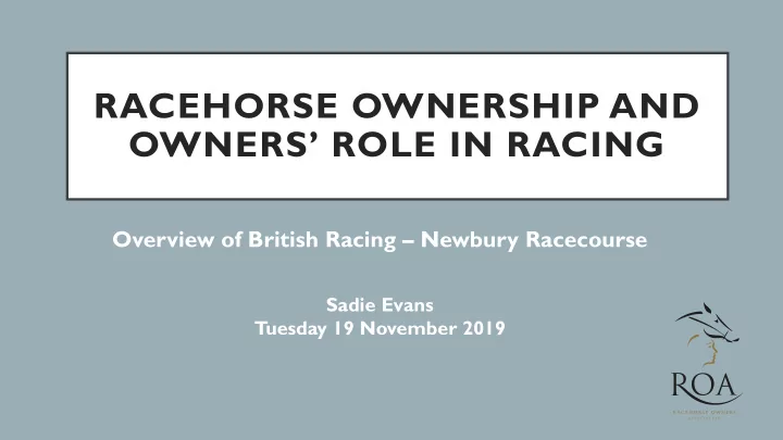owners role in racing
