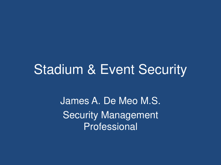 stadium event security