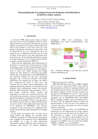 Thermal-Hydraulic Uncertainty Factors for Prediction of Fuel Rod Burst  in LBLOCA Safety Analysis