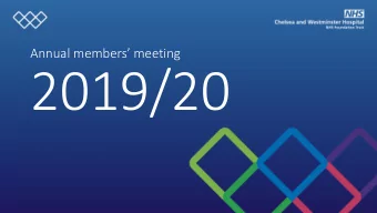 2019/20  Sir Thomas Hughes-Hallett  Chairman  Sir Thomas Hughes-Hallett  Agenda Apologies and